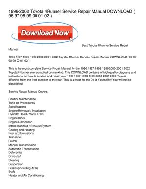Download Toyota Repair Manual